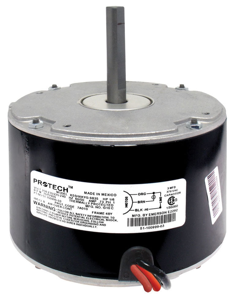 Rheem 51-100999-03 Motor Condenser 1/6HP 208-230/1 1075RPM1SPD Ccw Genuine OEM