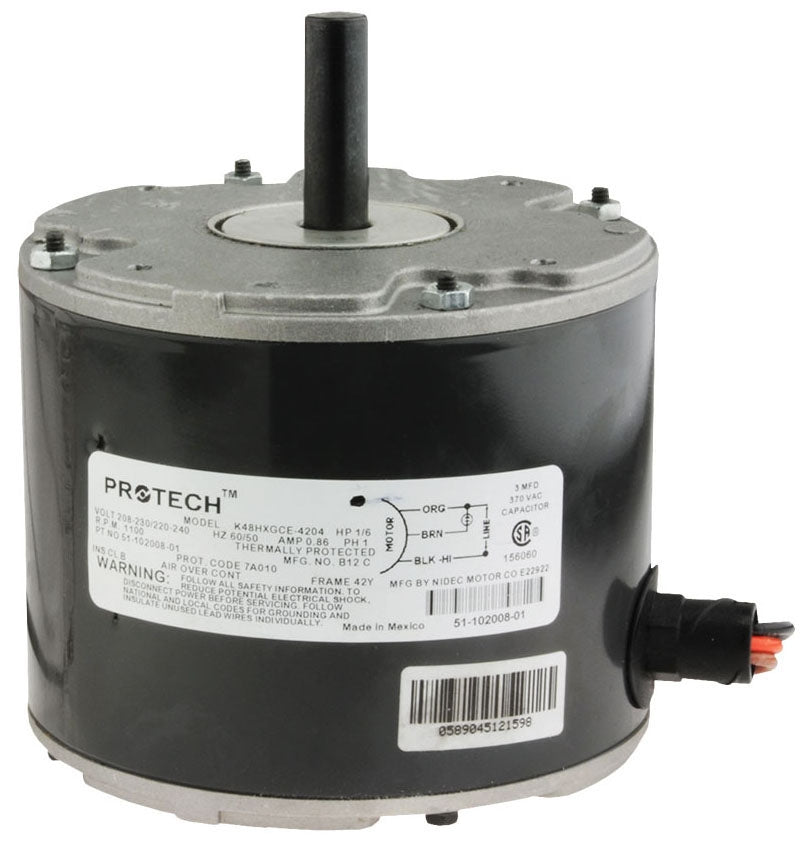 Rheem 51-102500-02 Motor Condenser 1/6HP 208/230/1 1075RPM Ccw Genuine OEM