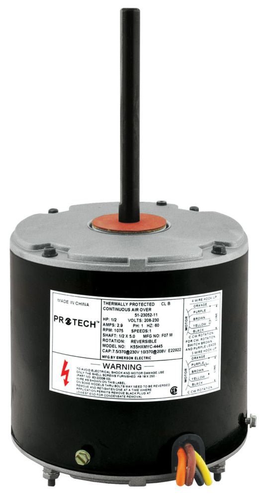 Rheem 51-23052-11 Motor Condenser 1/2HP 208-230/1 1075 1SPD Rev Genuine OEM
