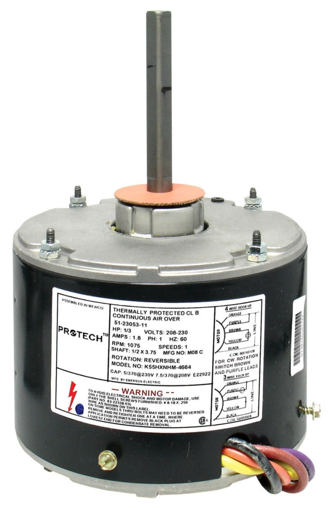 Rheem 51-23053-11 Motor Condenser 1/3HP 208-230/1 1075 1SPD Rev Genuine OEM