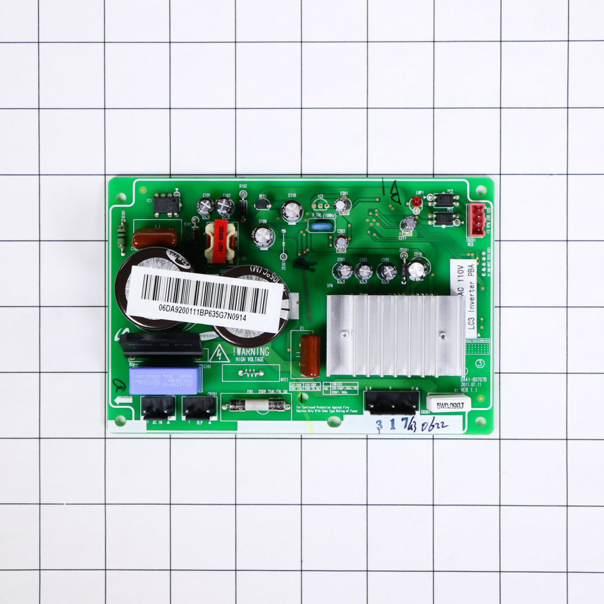 Samsung DA92-00111B Refrigerator Assembly PCB Inverter Sseda 148*98. Genuine OEM photo 2